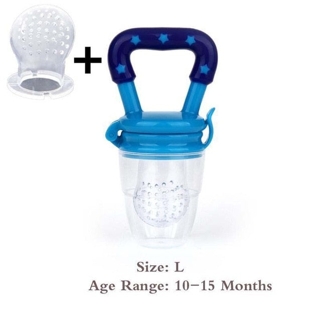 Baby Food Feeder Pacifier Fresh Fruit Feeder Infant Teething Toy Nibbler Teether Pacifier Safe Silicone Pacifier for Baby S M L - Cookinero