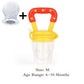 Baby Food Feeder Pacifier Fresh Fruit Feeder Infant Teething Toy Nibbler Teether Pacifier Safe Silicone Pacifier for Baby S M L - Cookinero