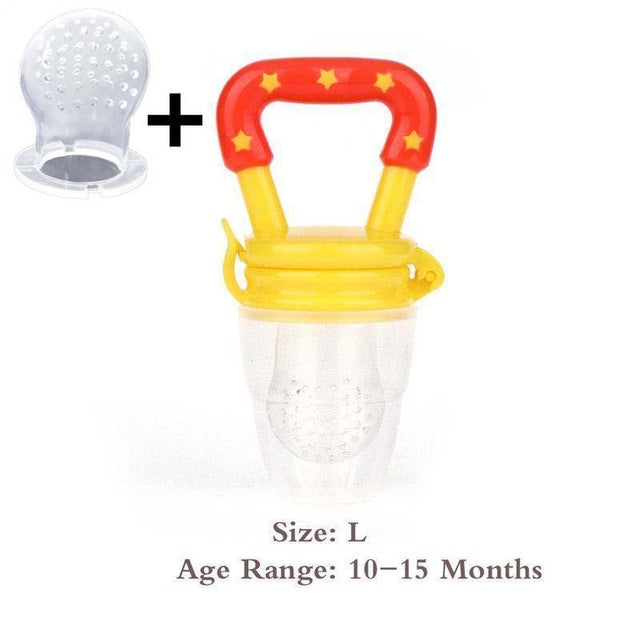 Baby Food Feeder Pacifier Fresh Fruit Feeder Infant Teething Toy Nibbler Teether Pacifier Safe Silicone Pacifier for Baby S M L - Cookinero