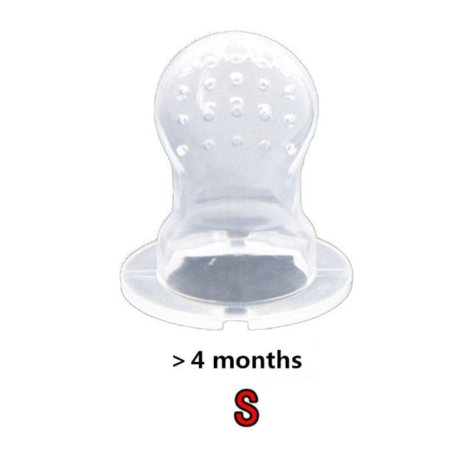Baby Food Feeder Pacifier Fresh Fruit Feeder Infant Teething Toy Nibbler Teether Pacifier Safe Silicone Pacifier for Baby S M L - Cookinero