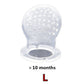Baby Food Feeder Pacifier Fresh Fruit Feeder Infant Teething Toy Nibbler Teether Pacifier Safe Silicone Pacifier for Baby S M L - Cookinero