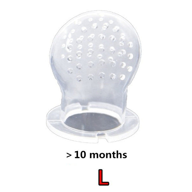 Baby Food Feeder Pacifier Fresh Fruit Feeder Infant Teething Toy Nibbler Teether Pacifier Safe Silicone Pacifier for Baby S M L - Cookinero