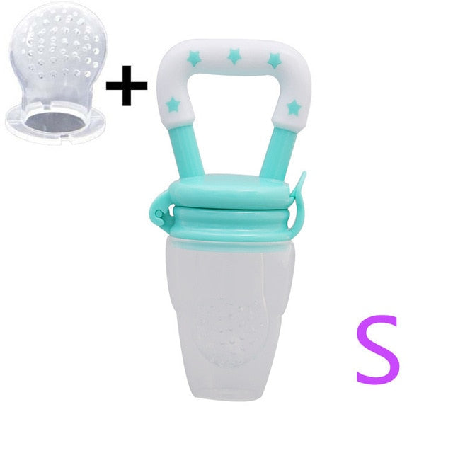 Baby Food Feeder Pacifier Fresh Fruit Feeder Infant Teething Toy Nibbler Teether Pacifier Safe Silicone Pacifier for Baby S M L - Cookinero