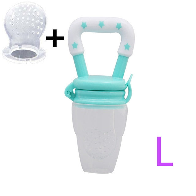 Baby Food Feeder Pacifier Fresh Fruit Feeder Infant Teething Toy Nibbler Teether Pacifier Safe Silicone Pacifier for Baby S M L - Cookinero