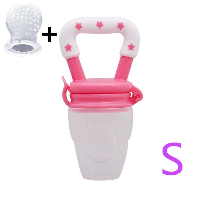 Baby Food Feeder Pacifier Fresh Fruit Feeder Infant Teething Toy Nibbler Teether Pacifier Safe Silicone Pacifier for Baby S M L - Cookinero