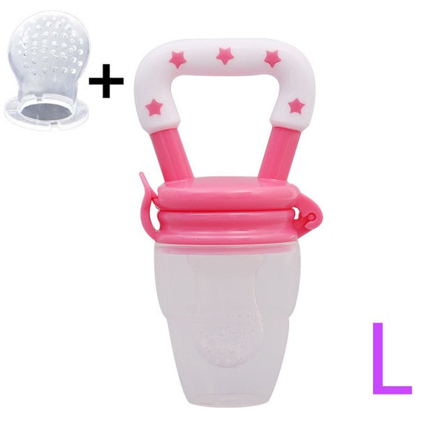 Baby Food Feeder Pacifier Fresh Fruit Feeder Infant Teething Toy Nibbler Teether Pacifier Safe Silicone Pacifier for Baby S M L - Cookinero