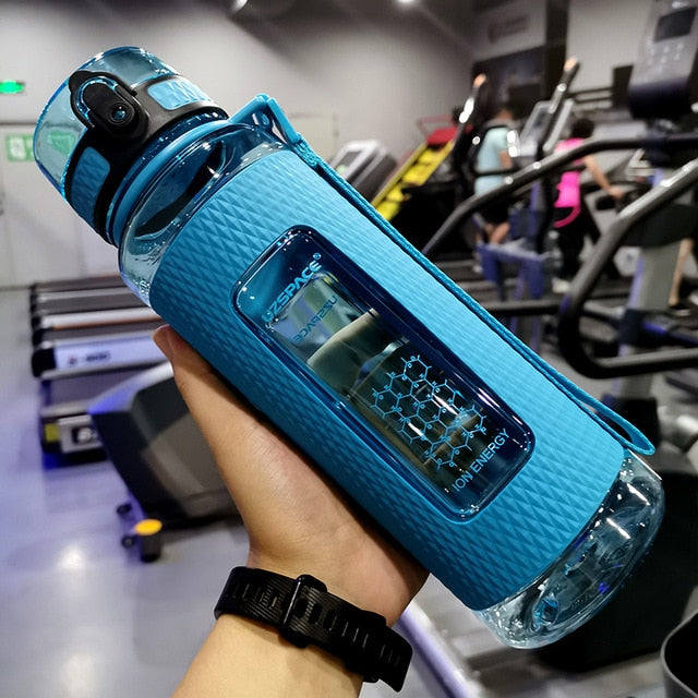 UZSPACE Sport Water Bottles Portable Gym anti-fall Leak-proof large Capacity fitness Kettle Tritan Plastic Drink bottle BPA Free - Cookinero