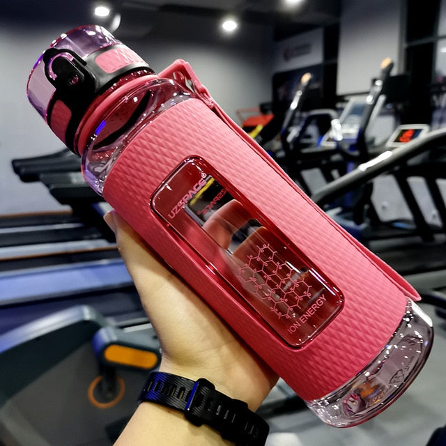 UZSPACE Sport Water Bottles Portable Gym anti-fall Leak-proof large Capacity fitness Kettle Tritan Plastic Drink bottle BPA Free - Cookinero