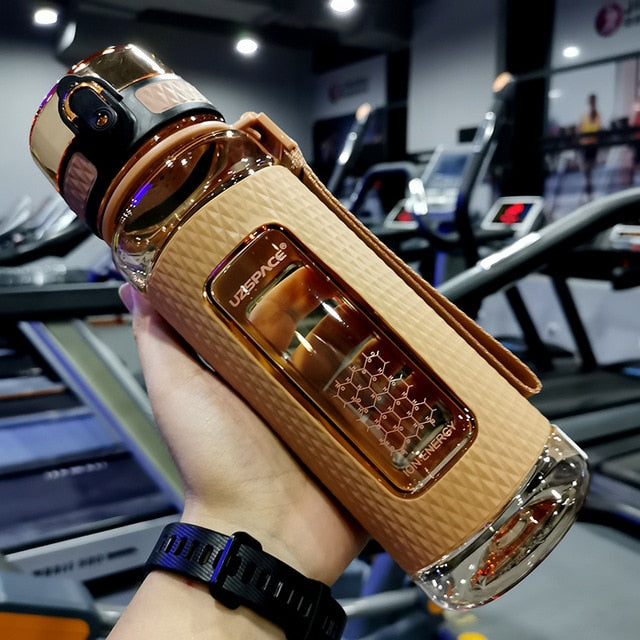 UZSPACE Sport Water Bottles Portable Gym anti-fall Leak-proof large Capacity fitness Kettle Tritan Plastic Drink bottle BPA Free - Cookinero