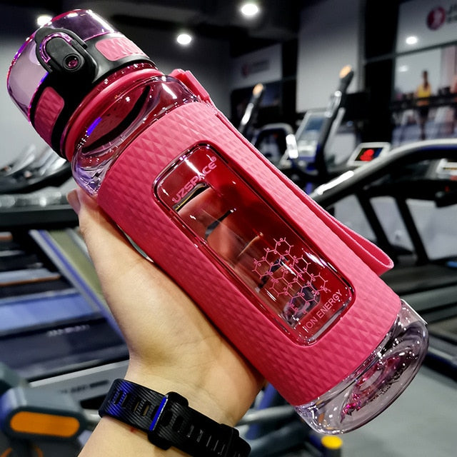 UZSPACE Sport Water Bottles Portable Gym anti-fall Leak-proof large Capacity fitness Kettle Tritan Plastic Drink bottle BPA Free - Cookinero