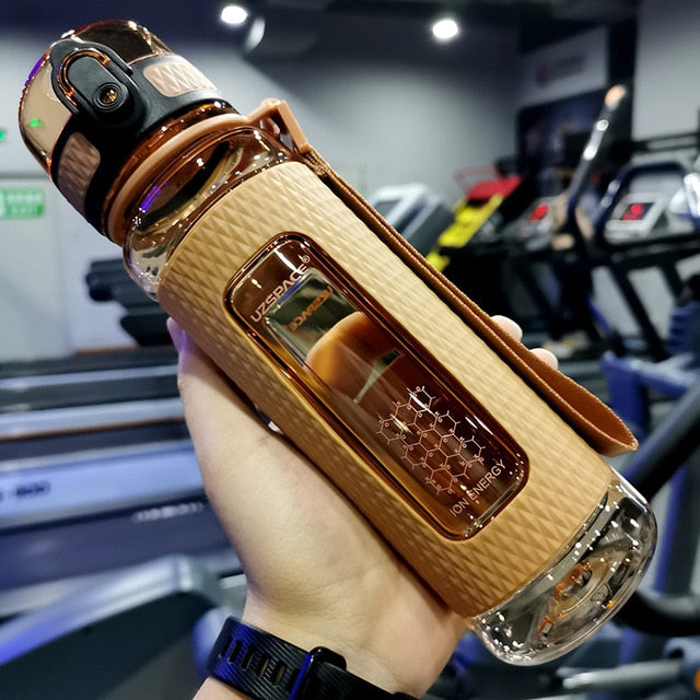 UZSPACE Sport Water Bottles Portable Gym anti-fall Leak-proof large Capacity fitness Kettle Tritan Plastic Drink bottle BPA Free - Cookinero