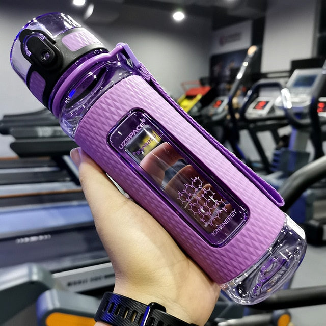 UZSPACE Sport Water Bottles Portable Gym anti-fall Leak-proof large Capacity fitness Kettle Tritan Plastic Drink bottle BPA Free - Cookinero