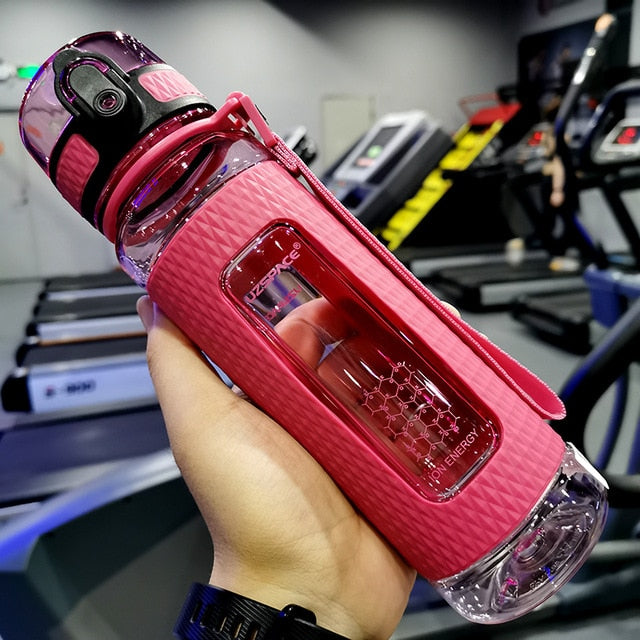 UZSPACE Sport Water Bottles Portable Gym anti-fall Leak-proof large Capacity fitness Kettle Tritan Plastic Drink bottle BPA Free - Cookinero