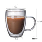 1pcs Double Wall Glass Cup Beer Coffee Heart Cups Heat Resistant Healthy Drink Mug Tea Mugs Transparent Drinkware Dropshipping - Cookinero