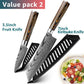 Kitchen knife Chef Knives Japanese 7CR17 440C High Carbon Stainless Steel Imitation Damascus Sanding Laser Knife - Cookinero