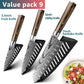 Kitchen knife Chef Knives Japanese 7CR17 440C High Carbon Stainless Steel Imitation Damascus Sanding Laser Knife - Cookinero