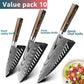 Kitchen knife Chef Knives Japanese 7CR17 440C High Carbon Stainless Steel Imitation Damascus Sanding Laser Knife - Cookinero