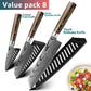Kitchen knife Chef Knives Japanese 7CR17 440C High Carbon Stainless Steel Imitation Damascus Sanding Laser Knife - Cookinero