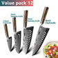 Kitchen knife Chef Knives Japanese 7CR17 440C High Carbon Stainless Steel Imitation Damascus Sanding Laser Knife - Cookinero