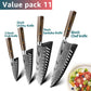 Kitchen knife Chef Knives Japanese 7CR17 440C High Carbon Stainless Steel Imitation Damascus Sanding Laser Knife - Cookinero