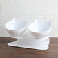 Explosive Cat Double Bowl Cat Bowl Dog Bowl Transparent AS Material Non-slip Food Bowl With Protection Cervical Transparent Cat - Cookinero