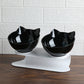 Explosive Cat Double Bowl Cat Bowl Dog Bowl Transparent AS Material Non-slip Food Bowl With Protection Cervical Transparent Cat - Cookinero