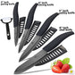 Ceramic Knife 3 4 5 inch + 6 inch Kitchen Knives Serrated Bread Set +Peeler Zirconia Black Blade Fruit Chef Knife Vege Cook Tool - Cookinero