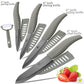 Ceramic Knife 3 4 5 inch + 6 inch Kitchen Knives Serrated Bread Set +Peeler Zirconia Black Blade Fruit Chef Knife Vege Cook Tool - Cookinero