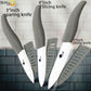 Ceramic Knife 3 4 5 inch + 6 inch Kitchen Knives Serrated Bread Set +Peeler Zirconia Black Blade Fruit Chef Knife Vege Cook Tool - Cookinero