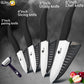 Ceramic Knife 3 4 5 inch + 6 inch Kitchen Knives Serrated Bread Set +Peeler Zirconia Black Blade Fruit Chef Knife Vege Cook Tool - Cookinero