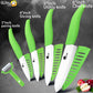 Ceramic Knife 3 4 5 inch + 6 inch Kitchen Knives Serrated Bread Set +Peeler Zirconia Black Blade Fruit Chef Knife Vege Cook Tool - Cookinero
