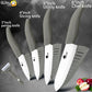 Ceramic Knife 3 4 5 inch + 6 inch Kitchen Knives Serrated Bread Set +Peeler Zirconia Black Blade Fruit Chef Knife Vege Cook Tool - Cookinero