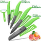 Ceramic Knife 3 4 5 inch + 6 inch Kitchen Knives Serrated Bread Set +Peeler Zirconia Black Blade Fruit Chef Knife Vege Cook Tool - Cookinero