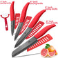 Ceramic Knife 3 4 5 inch + 6 inch Kitchen Knives Serrated Bread Set +Peeler Zirconia Black Blade Fruit Chef Knife Vege Cook Tool - Cookinero