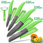 Ceramic Knife 3 4 5 inch + 6 inch Kitchen Knives Serrated Bread Set +Peeler Zirconia Black Blade Fruit Chef Knife Vege Cook Tool - Cookinero