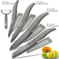 Ceramic Knife 3 4 5 inch + 6 inch Kitchen Knives Serrated Bread Set +Peeler Zirconia Black Blade Fruit Chef Knife Vege Cook Tool - Cookinero