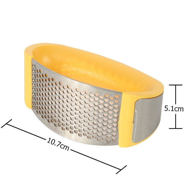 Multi-function Manual Garlic Presser Curved Garlic Grinding Slicer Chopper Stainless Steel Garlic Presses Cooking Gadgets Tool - Cookinero