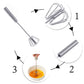 Semi-automatic Mixer Egg Beater Manual Self Turning Stainless Steel Whisk Hand Blender Egg Cream Stirring Kitchen Tools - Cookinero