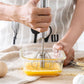Semi-automatic Mixer Egg Beater Manual Self Turning Stainless Steel Whisk Hand Blender Egg Cream Stirring Kitchen Tools - Cookinero