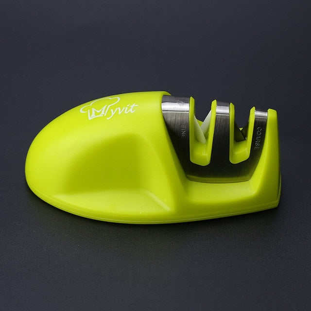 Knife Sharpener 3 Stages ( Tungsten Diamond & Ceramic ) Steel Whetstone Kitchen Knives Sharpening Grindstone Grinder Stone Tools - Cookinero