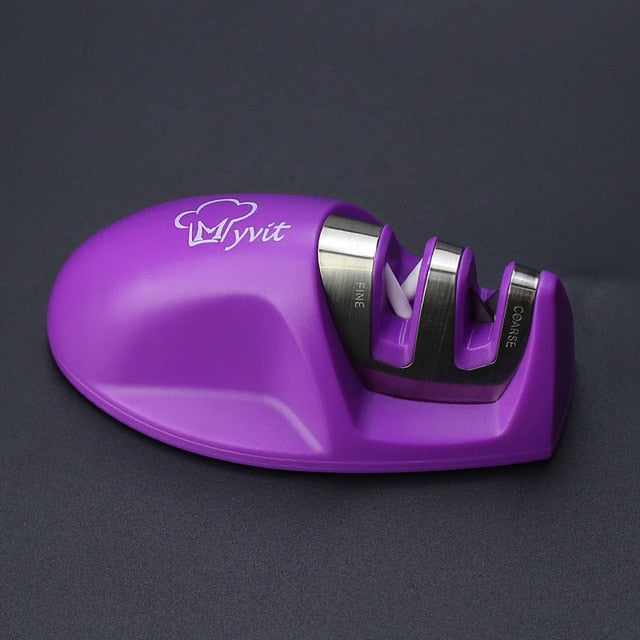 Knife Sharpener 3 Stages ( Tungsten Diamond & Ceramic ) Steel Whetstone Kitchen Knives Sharpening Grindstone Grinder Stone Tools - Cookinero