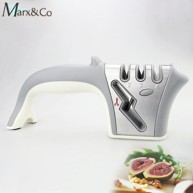 Knife Sharpener 3 Stages ( Tungsten Diamond & Ceramic ) Steel Whetstone Kitchen Knives Sharpening Grindstone Grinder Stone Tools - Cookinero