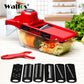 WALFOS Magic Multifunctional Rotate Vegetable Cutter With Drain Basket Kitchen Veggie Fruit Shredder Grater Slicer Drop Shipping - Cookinero