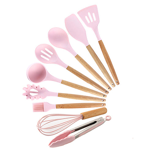 Silicone Kitchenware Cooking Utensils Set Heat Resistant Kitchen Non-Stick Cooking Utensils Baking Tools With Storage Box Tools - Cookinero