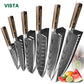 Kitchen knife Chef Knives Japanese 7CR17 440C High Carbon Stainless Steel Imitation Damascus Sanding Laser Knife - Cookinero