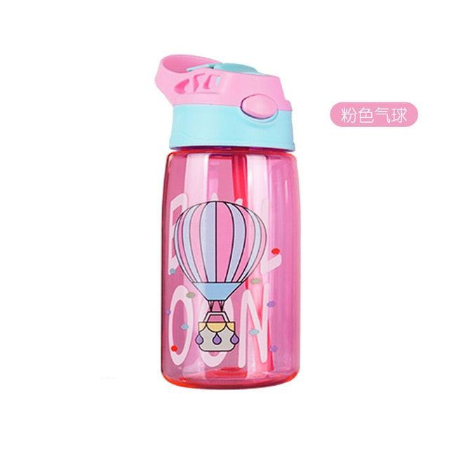 480ML Kids Water Cup Creative Cartoon Baby Feeding Cups With Straws Leakproof Water Bottles Outdoor Portable Children's Cups - Cookinero