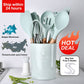 Silicone Kitchenware Cooking Utensils Set Heat Resistant Kitchen Non-Stick Cooking Utensils Baking Tools With Storage Box Tools - Cookinero
