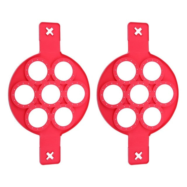 Pancake Egg Ring Maker Nonstick Cooking Tool Round Heart Pancake Maker Egg Cooker Pan Flip Eggs Mold Kitchen Baking Accessories - Cookinero