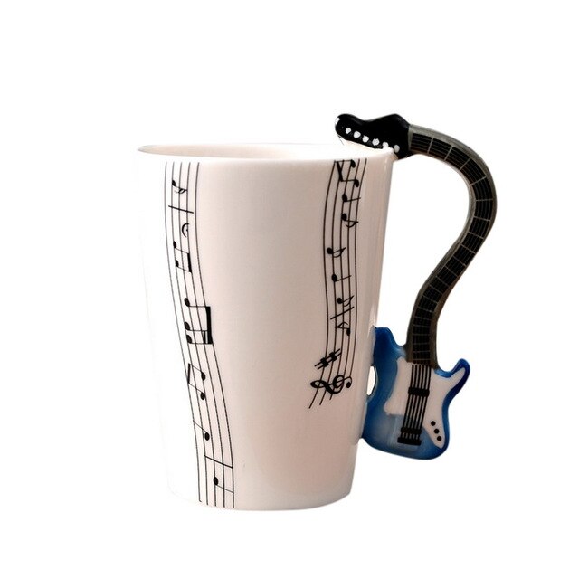Hoomall 300ML Instrument Mug Handle Ceramic Coffe Mug Cup Musical Note Hot Mug Table Water Bottle Dinkware Kitchen Accessories - Cookinero