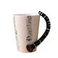 Hoomall 300ML Instrument Mug Handle Ceramic Coffe Mug Cup Musical Note Hot Mug Table Water Bottle Dinkware Kitchen Accessories - Cookinero